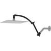 imageHibbent All Metal 16 Shower Head Extension Arm Solid Brass Flexible Height ampamp Angle Adjustable Shower Arm Extender with Lock Joint Universal Connection Stainless Steel Pipe Height Extending ChromeMatte Black