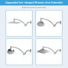 imageHibbent All Metal 16 Shower Head Extension Arm Solid Brass Flexible Height ampamp Angle Adjustable Shower Arm Extender with Lock Joint Universal Connection Stainless Steel Pipe Height Extending ChromeChrome