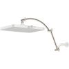 imageHibbent All Metal 16 Shower Head Extension Arm Solid Brass Flexible Height ampamp Angle Adjustable Shower Arm Extender with Lock Joint Universal Connection Stainless Steel Pipe Height Extending ChromeBrushed Nickel