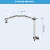 imageHibbent All Metal 16 Shower Head Extension Arm Solid Brass Flexible Height ampamp Angle Adjustable Shower Arm Extender with Lock Joint Universal Connection Stainless Steel Pipe Height Extending ChromeChrome