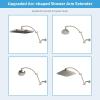 imageHibbent All Metal 16 Shower Head Extension Arm Solid Brass Flexible Height ampamp Angle Adjustable Shower Arm Extender with Lock Joint Universal Connection Stainless Steel Pipe Height Extending ChromeBrushed Nickel