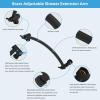 imageHibbent All Metal 16 Shower Head Extension Arm Solid Brass Flexible Height ampamp Angle Adjustable Shower Arm Extender with Lock Joint Universal Connection Stainless Steel Pipe Height Extending ChromeOil Rubbed Bronze
