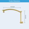 imageHibbent All Metal 16 Shower Head Extension Arm Solid Brass Flexible Height ampamp Angle Adjustable Shower Arm Extender with Lock Joint Universal Connection Stainless Steel Pipe Height Extending ChromeBrushed Brass