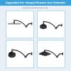 imageHibbent All Metal 16 Shower Head Extension Arm Solid Brass Flexible Height ampamp Angle Adjustable Shower Arm Extender with Lock Joint Universal Connection Stainless Steel Pipe Height Extending ChromeOil Rubbed Bronze