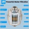 imageHibbent All Metal Shower Head 10 High Pressure Rainfall Shower Head Showerhead Combo Handheld Shower Wand 12 Adjustable Curved Shower Extension Arm 71 Hose Shower Head Holder ChromeBrushed Nickel Finished