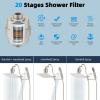 imageHibbent All Metal Shower Head 10 High Pressure Rainfall Shower Head Showerhead Combo Handheld Shower Wand 12 Adjustable Curved Shower Extension Arm 71 Hose Shower Head Holder ChromeBrushed Nickel Finished
