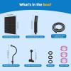 imageHibbent All Metal Shower Head 10 High Pressure Rainfall Shower Head Showerhead Combo Handheld Shower Wand 12 Adjustable Curved Shower Extension Arm 71 Hose Shower Head Holder ChromeOil Rubbed Bronze
