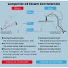 imageHibbent All Metal Shower Head 10 High Pressure Rainfall Shower Head Showerhead Combo Handheld Shower Wand 12 Adjustable Curved Shower Extension Arm 71 Hose Shower Head Holder ChromeSilver