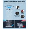 imageHibbent All Metal Shower Head 10 High Pressure Rainfall Shower Head Showerhead Combo Handheld Shower Wand 12 Adjustable Curved Shower Extension Arm 71 Hose Shower Head Holder ChromeOil Rubbed Bronze