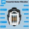 imageHibbent All Metal Shower Head 10 High Pressure Rainfall Shower Head Showerhead Combo Handheld Shower Wand 12 Adjustable Curved Shower Extension Arm 71 Hose Shower Head Holder ChromeBlack