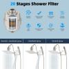 imageHibbent All Metal Shower Head 10 High Pressure Rainfall Shower Head Showerhead Combo Handheld Shower Wand 12 Adjustable Curved Shower Extension Arm 71 Hose Shower Head Holder ChromeBrushed Nickel Finished
