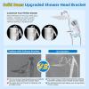 imageHibbent All Metal Shower Head 10 High Pressure Rainfall Shower Head Showerhead Combo Handheld Shower Wand 12 Adjustable Curved Shower Extension Arm 71 Hose Shower Head Holder ChromeChrome