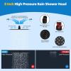 imageHibbent All Metal Shower Head 10 High Pressure Rainfall Shower Head Showerhead Combo Handheld Shower Wand 12 Adjustable Curved Shower Extension Arm 71 Hose Shower Head Holder ChromeOil Rubbed Bronze