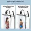 imageHibbent All Metal Shower Head 10 High Pressure Rainfall Shower Head Showerhead Combo Handheld Shower Wand 12 Adjustable Curved Shower Extension Arm 71 Hose Shower Head Holder ChromeOil Rubbed Bronze