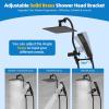 imageHibbent All Metal Shower Head 10 High Pressure Rainfall Shower Head Showerhead Combo Handheld Shower Wand 12 Adjustable Curved Shower Extension Arm 71 Hose Shower Head Holder ChromeOil Rubbed Bronze