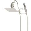 imageHibbent All Metal Shower Head 10 High Pressure Rainfall Shower Head Showerhead Combo Handheld Shower Wand 12 Adjustable Curved Shower Extension Arm 71 Hose Shower Head Holder ChromeBrushed Nickel Finished