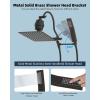 imageHibbent All Metal Shower Head 10 High Pressure Rainfall Shower Head Showerhead Combo Handheld Shower Wand 12 Adjustable Curved Shower Extension Arm 71 Hose Shower Head Holder ChromeOil Rubbed Bronze