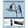 imageHibbent All Metal Shower Head 10 High Pressure Rainfall Shower Head Showerhead Combo Handheld Shower Wand 12 Adjustable Curved Shower Extension Arm 71 Hose Shower Head Holder ChromeBlack