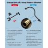 imageHibbent All Metal Shower Head 10 High Pressure Rainfall Shower Head Showerhead Combo Handheld Shower Wand 12 Adjustable Curved Shower Extension Arm 71 Hose Shower Head Holder ChromeBlack