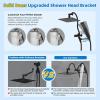 imageHibbent All Metal Shower Head 10 High Pressure Rainfall Shower Head Showerhead Combo Handheld Shower Wand 12 Adjustable Curved Shower Extension Arm 71 Hose Shower Head Holder ChromeOil Rubbed Bronze