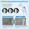 imageHibbent All Metal Shower Head 10 High Pressure Rainfall Shower Head Showerhead Combo Handheld Shower Wand 12 Adjustable Curved Shower Extension Arm 71 Hose Shower Head Holder ChromeChrome