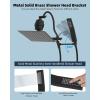 imageHibbent All Metal Shower Head 10 High Pressure Rainfall Shower Head Showerhead Combo Handheld Shower Wand 12 Adjustable Curved Shower Extension Arm 71 Hose Shower Head Holder ChromeBlack