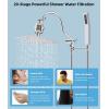 imageHibbent All Metal Shower Head 10 High Pressure Rainfall Shower Head Showerhead Combo Handheld Shower Wand 12 Adjustable Curved Shower Extension Arm 71 Hose Shower Head Holder ChromeSilver