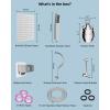 imageHibbent All Metal Shower Head 10 High Pressure Rainfall Shower Head Showerhead Combo Handheld Shower Wand 12 Adjustable Curved Shower Extension Arm 71 Hose Shower Head Holder ChromeSilver