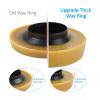 imageHibbent Extra Thick Toilet Wax Ring Toilet Bowl Wax Seal Kit with Closet Bolts PE Flange and Extra Retainers Thick Wax Ring Gasket for 3inch4inch Waste lineGas Odor and Watertight SealThick1 PACK