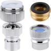 imageHibbent 2 PACK Dishwasher Faucet Adapter Dishwasher Snap Adapter Connection One with Swivel Ball Joint and The Other One with Faucet Aerator 151627Male Outside and 556427Female Inside Chrome