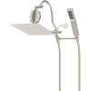 imageHibbent All Metal Shower Head 10 High Pressure Rainfall Shower Head Showerhead Combo Handheld Shower Wand 12 Adjustable Curved Shower Extension Arm 71 Hose Shower Head Holder ChromeBrushed Nickel Finished