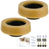 imageHibbent Extra Thick Toilet Wax Ring Toilet Bowl Wax Seal Kit with Closet Bolts PE Flange and Extra Retainers Thick Wax Ring Gasket for 3inch4inch Waste lineGas Odor and Watertight SealThick2 PACK