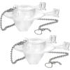 imageHibbent Toilet Flapper Replacement Compatible with Gerber 99647 2 Pack 2 Inch Toilet Flapper with Stainless Chain and Hook Easy to Install