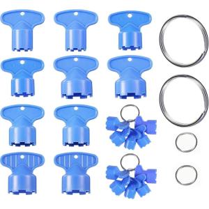 imageHibbent 10 Pieces Cache Faucet Aerator Key Aerator Wrench with a Ring for Easy Storage Removal Wrench Tool for M165 M185 M215 M225 M24 5 Set Pack of 24 PACK