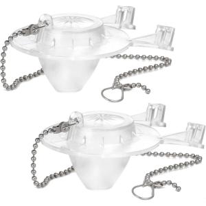 imageHibbent Toilet Flapper Replacement Compatible with Gerber 99647 2 Pack 2 Inch Toilet Flapper with Stainless Chain and Hook Easy to Install