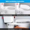 imageHibbent 2 PCS Universal Toilet Seat Bolts Kit Heavy Duty Stainless Steel Toilet Bolts with Extra Long Downlock Nuts Rubber Washers Gaskets Easy to Install Bathroom Toilet Repair ScrewBrushed Nickel