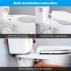 imageHibbent 2 PCS Universal Toilet Seat Bolts Kit Heavy Duty Stainless Steel Toilet Bolts with Extra Long Downlock Nuts Rubber Washers Gaskets Easy to Install Bathroom Toilet Repair ScrewPolished Brass
