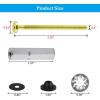 imageHibbent 2 PCS Universal Toilet Seat Bolts Kit Heavy Duty Stainless Steel Toilet Bolts with Extra Long Downlock Nuts Rubber Washers Gaskets Easy to Install Bathroom Toilet Repair ScrewBrushed Brass