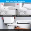 imageHibbent 2 PCS Universal Toilet Seat Bolts Kit Heavy Duty Stainless Steel Toilet Bolts with Extra Long Downlock Nuts Rubber Washers Gaskets Easy to Install Bathroom Toilet Repair ScrewStainless Steel