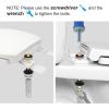 imageHibbent 2 PCS Universal Toilet Seat Bolts Kit Heavy Duty Stainless Steel Toilet Bolts with Extra Long Downlock Nuts Rubber Washers Gaskets Easy to Install Bathroom Toilet Repair ScrewBrushed Brass