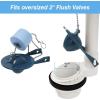 imageHibbent 2 Pack Toilet Flapper 2 Inch Toilet Tank Flapper Replacement Compatible with Kohler Flapper with Float Used in Various 2Piece ToiletsBlue Color