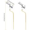 imageHibbent 2 Pack Universal Side Mount Toilet Handle AngleMount Adjustable Trip Lever Tank Flush Lever Replacement Handle with 2 Pieces Stainless Steel Flapper Chains for Most Side Mount ToiletsChromeChrome
