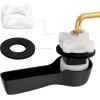 imageHibbent 2 Pack Universal Side Mount Toilet Handle AngleMount Adjustable Trip Lever Tank Flush Lever Replacement Handle with 2 Pieces Stainless Steel Flapper Chains for Most Side Mount ToiletsChromeOil Rubbed Bronze