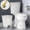 imageHibbent 2 Pack Universal Side Mount Toilet Handle AngleMount Adjustable Trip Lever Tank Flush Lever Replacement Handle with 2 Pieces Stainless Steel Flapper Chains for Most Side Mount ToiletsChromeBrushed Brass