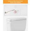imageHibbent 2 Pack Universal Side Mount Toilet Handle AngleMount Adjustable Trip Lever Tank Flush Lever Replacement Handle with 2 Pieces Stainless Steel Flapper Chains for Most Side Mount ToiletsChromeWhite