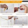 imageHibbent 2 Pack Universal Side Mount Toilet Handle AngleMount Adjustable Trip Lever Tank Flush Lever Replacement Handle with 2 Pieces Stainless Steel Flapper Chains for Most Side Mount ToiletsChromeBrushed Brass