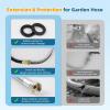 imageHibbent All Metal Garden Hose Protector Stainless Steel Flexible Hose Extension Adapter with 34quot Female to Male Brass Connector Antitwist Hose Extender for Garden Car Wash Outdoor Faucet Chrome