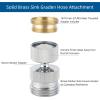 imageHibbent Garden Hose Adapter Kit with Cache Faucet Aerator Key MultiThreadSink Swivel Faucet Aerator Adapter to Connect Garden Hose Chrome Finish