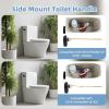 imageHibbent Toilet Handle Replacement Compatible with TOTOTHU004CP Trip Lvr for ST701 CST854 CST884Side Mount Toilet Flush Handle Flush Tank Lever ChromeMatte Black