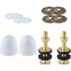 imageHibbent Toilet Wax Ring Kit Toilet Bowl Wax Ring with Brass Closet Bolts Bolt Caps PE Flange and Extra Retainers Thick Wax Ring Gasket for Toilet Bowl Gas Odor and Watertight Seal